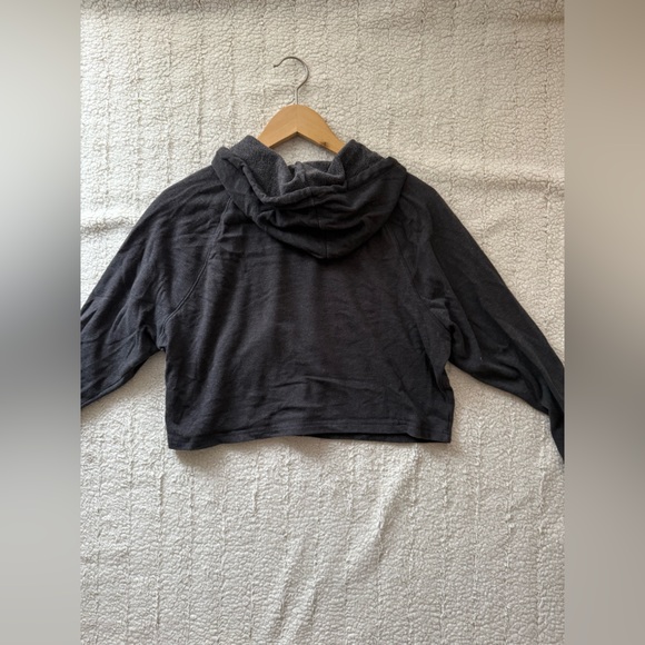 H&M Charcoal Grey Cropped Pullover Hoodie - Picture 5 of 9